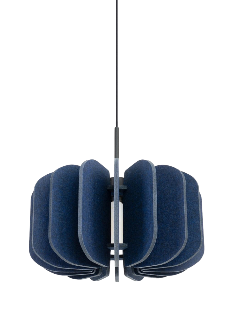 
Design Pendellampe „Mula“ - Marineblau/Schwarz / Ø 45 cm