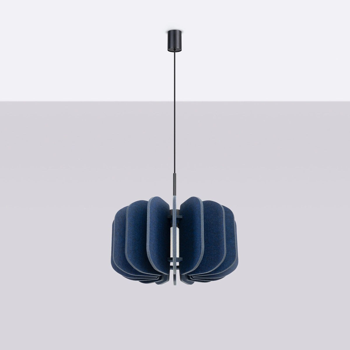 
Lampada a sospensione di design „Mula“ - Blu navy/Nero / Ø 45 cm