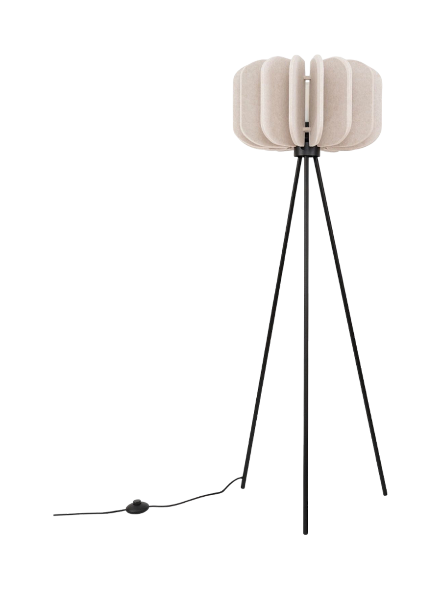 
Design Stehlampe „Mula" - Beige/Schwarz