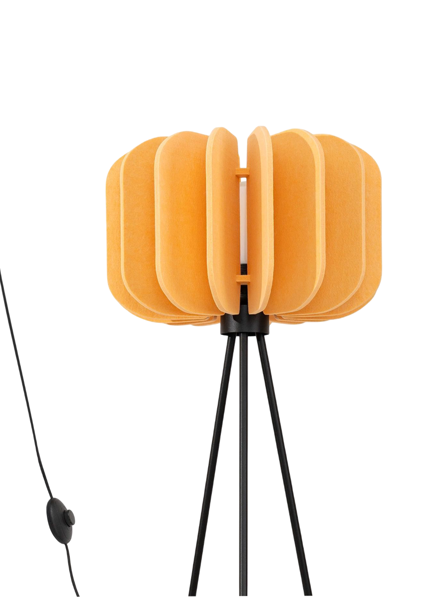 
Design Stehlampe „Mula" - Gelb/Schwarz