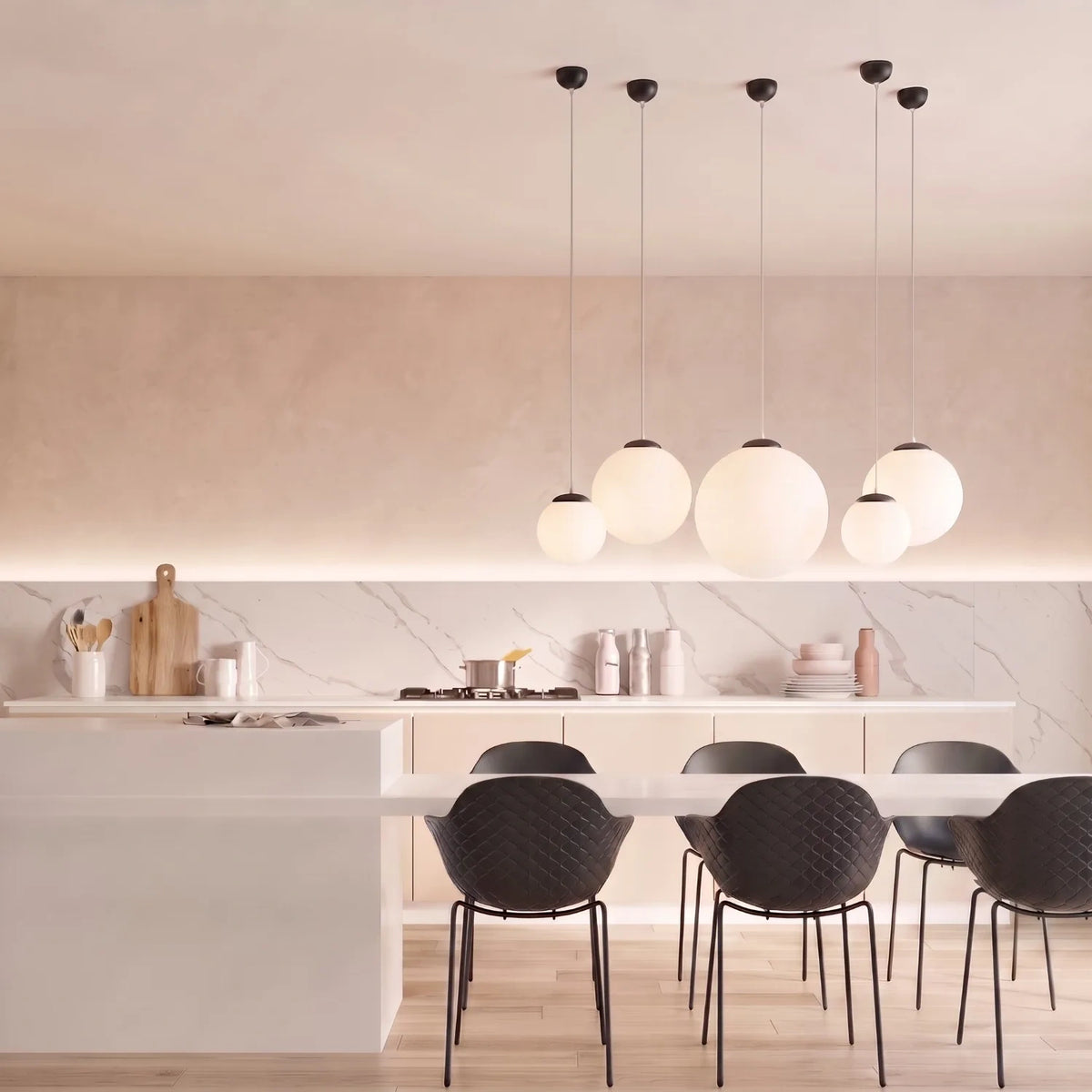 
Suspension design "Ugo" Ø 40 cm - Blanc /Noir
