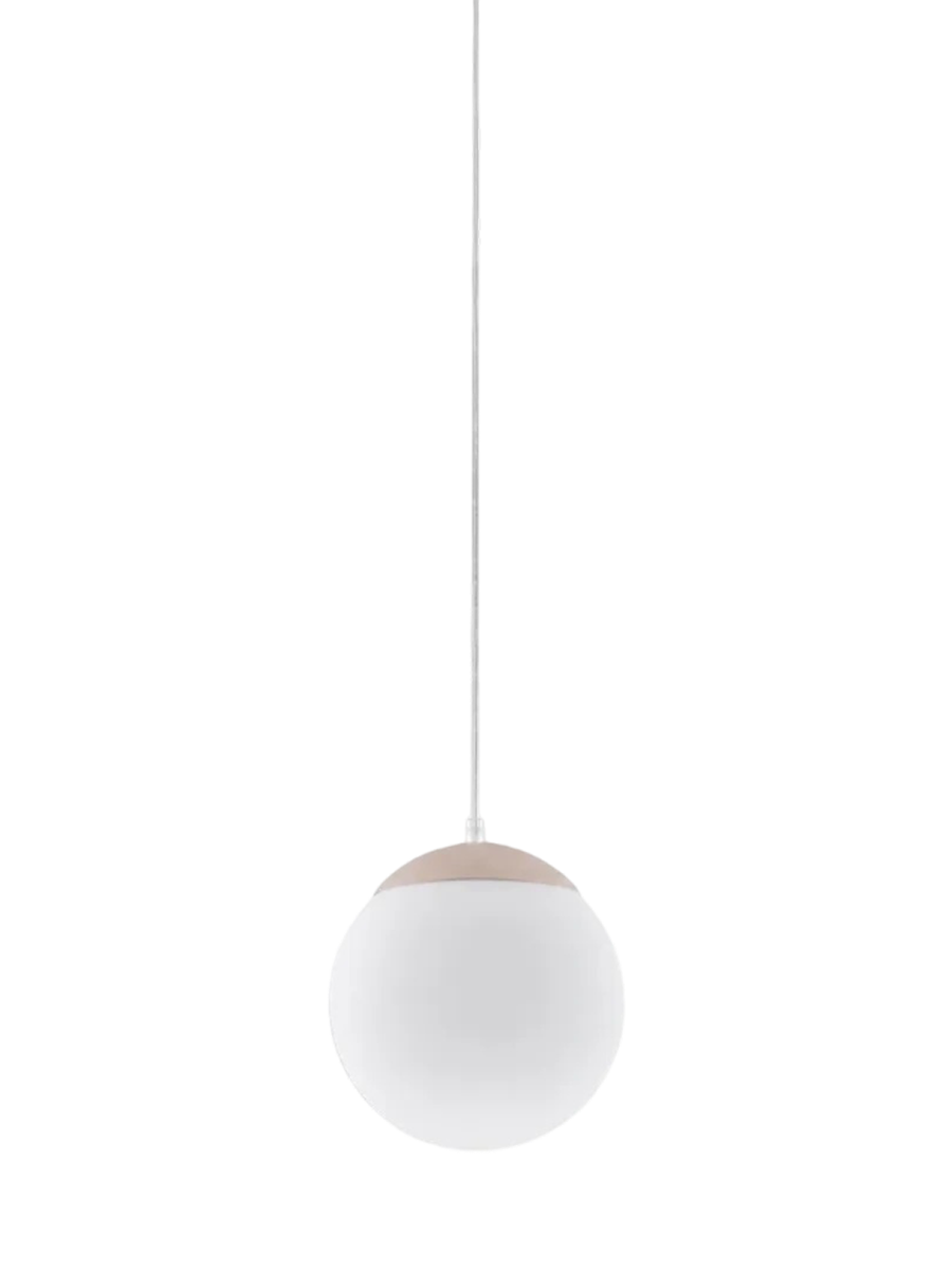 
Design Pendellampe „Ugo“ Ø 20 cm - Burgundrot / Weiss