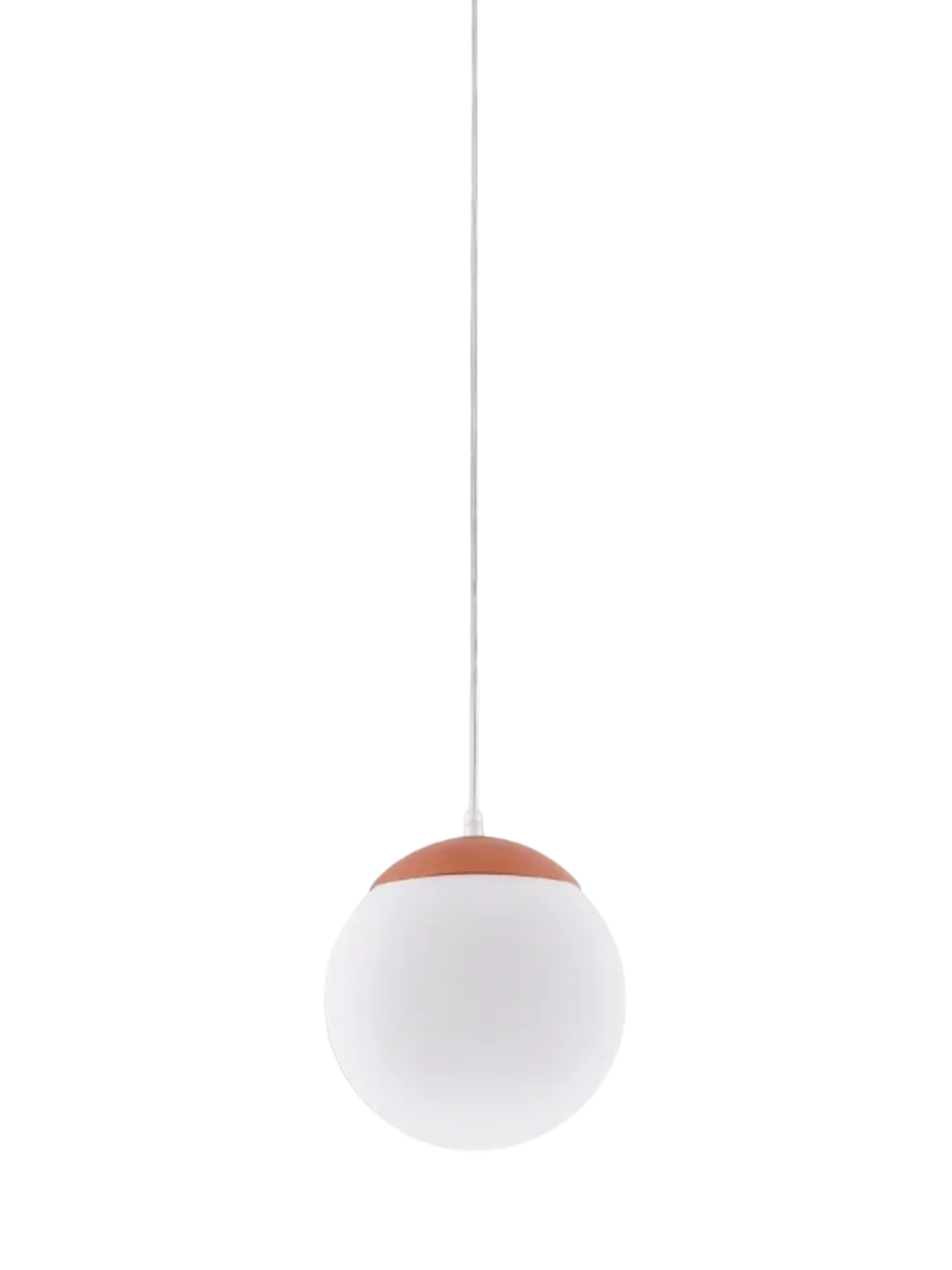 
Design Pendellampe „Ugo“ Ø 20 cm - Burgundrot / Weiss