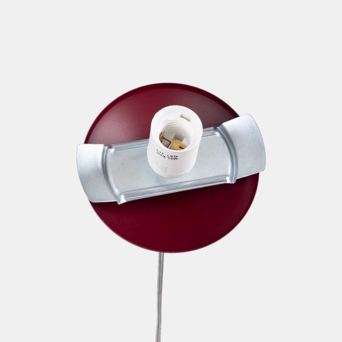
Design Pendellampe „Ugo“ Ø 20 cm - Burgundrot / Weiss