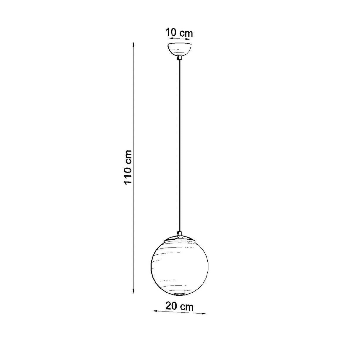
Design Pendellampe „Ugo“ Ø 20 cm - Burgundrot / Weiss