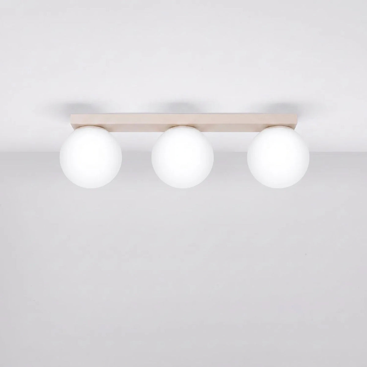 
"Yoli" 3-Light Designer Ceiling Lamp - Beige