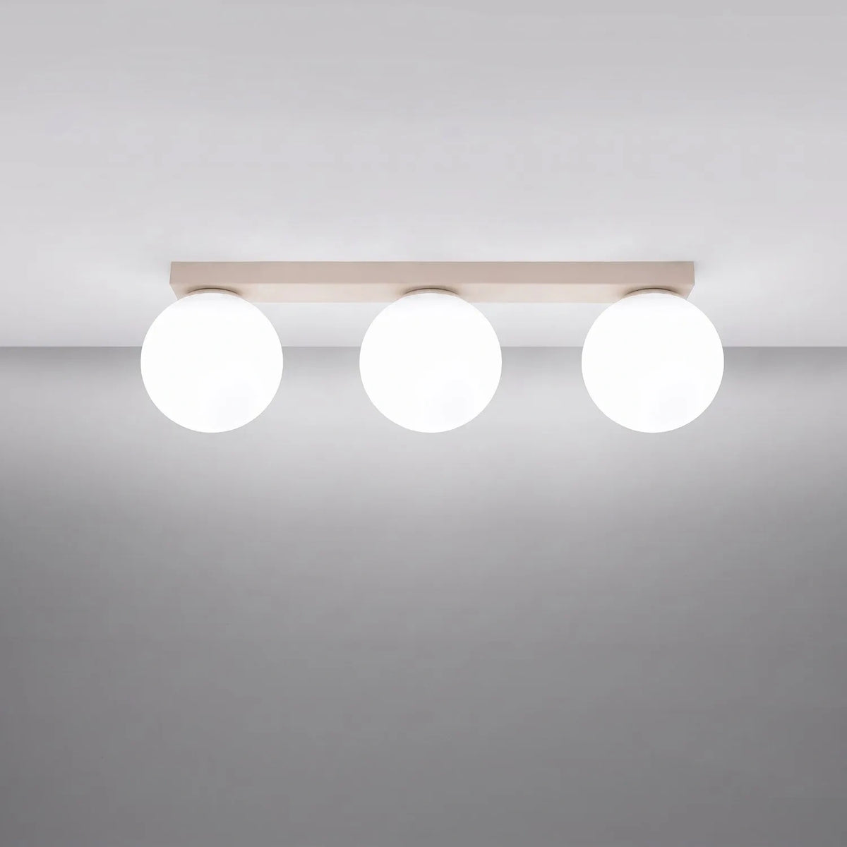 
"Yoli" 3-Light Designer Ceiling Lamp - Beige