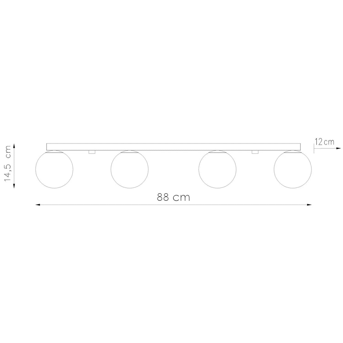 
Lampada da soffitto di design «Yoli» a 4 luci - Talpa