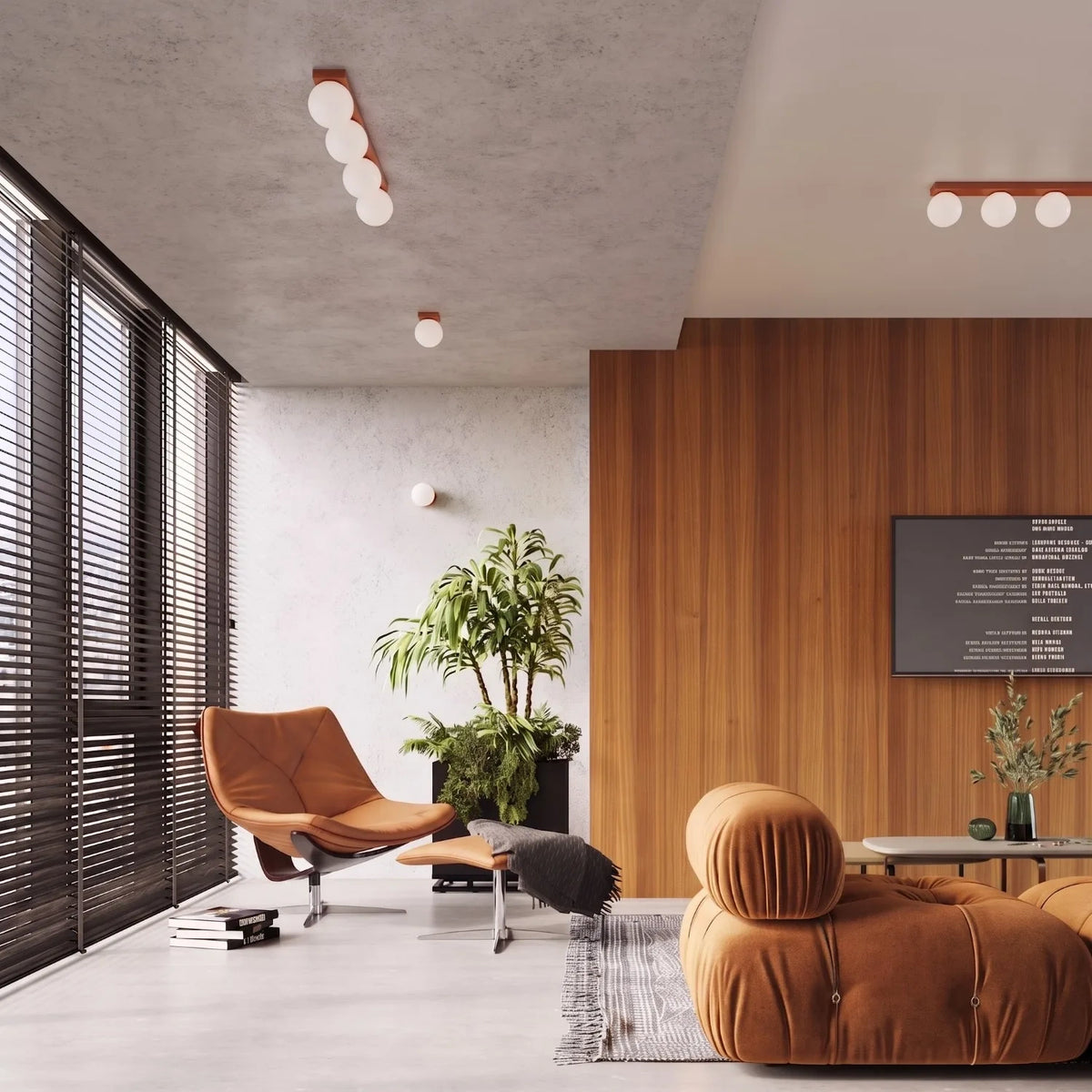 
Lampada da parete di design «Yoli» - Rosso ocra