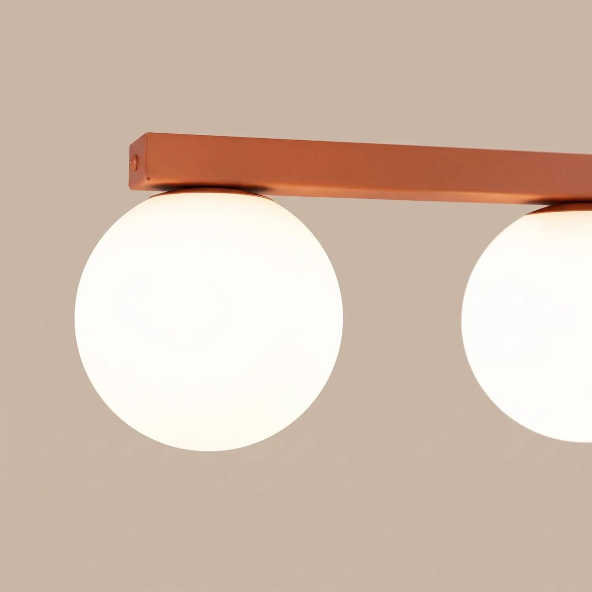 
"Yoli" 3-Light Designer Ceiling Lamp - Ochre red