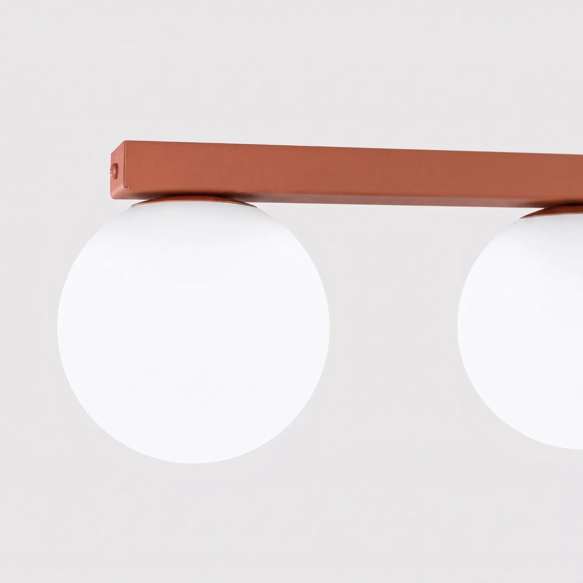 
Designer Ceiling Light "Yoli" 4-Bulb - Ochre red