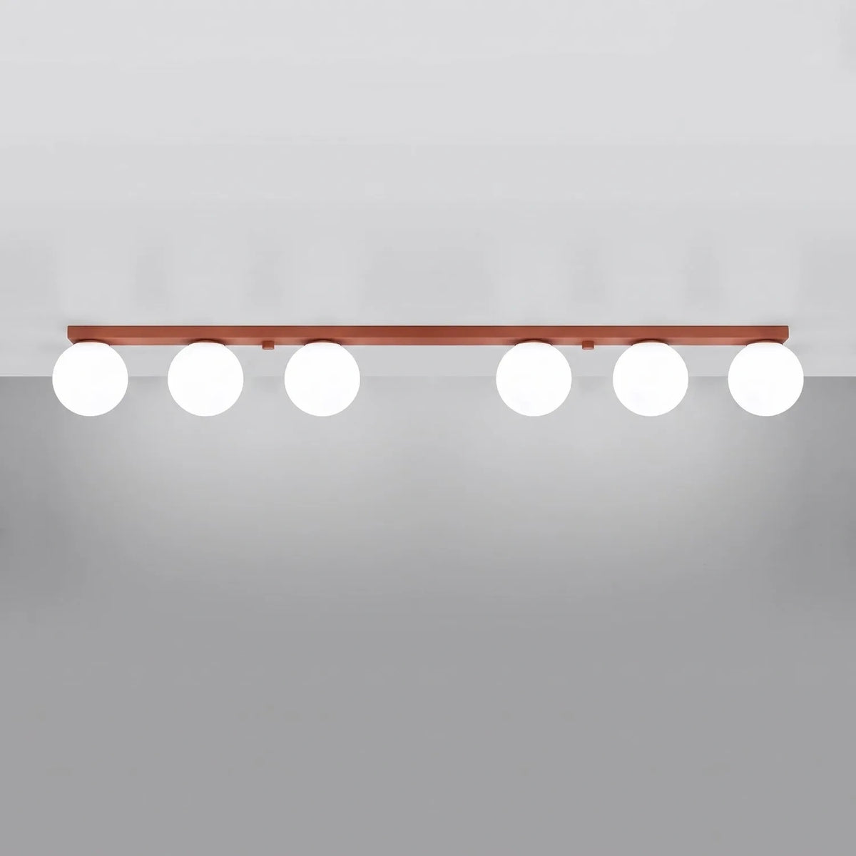 
Design ceiling light “Yoli”, 6-light - Ochre red