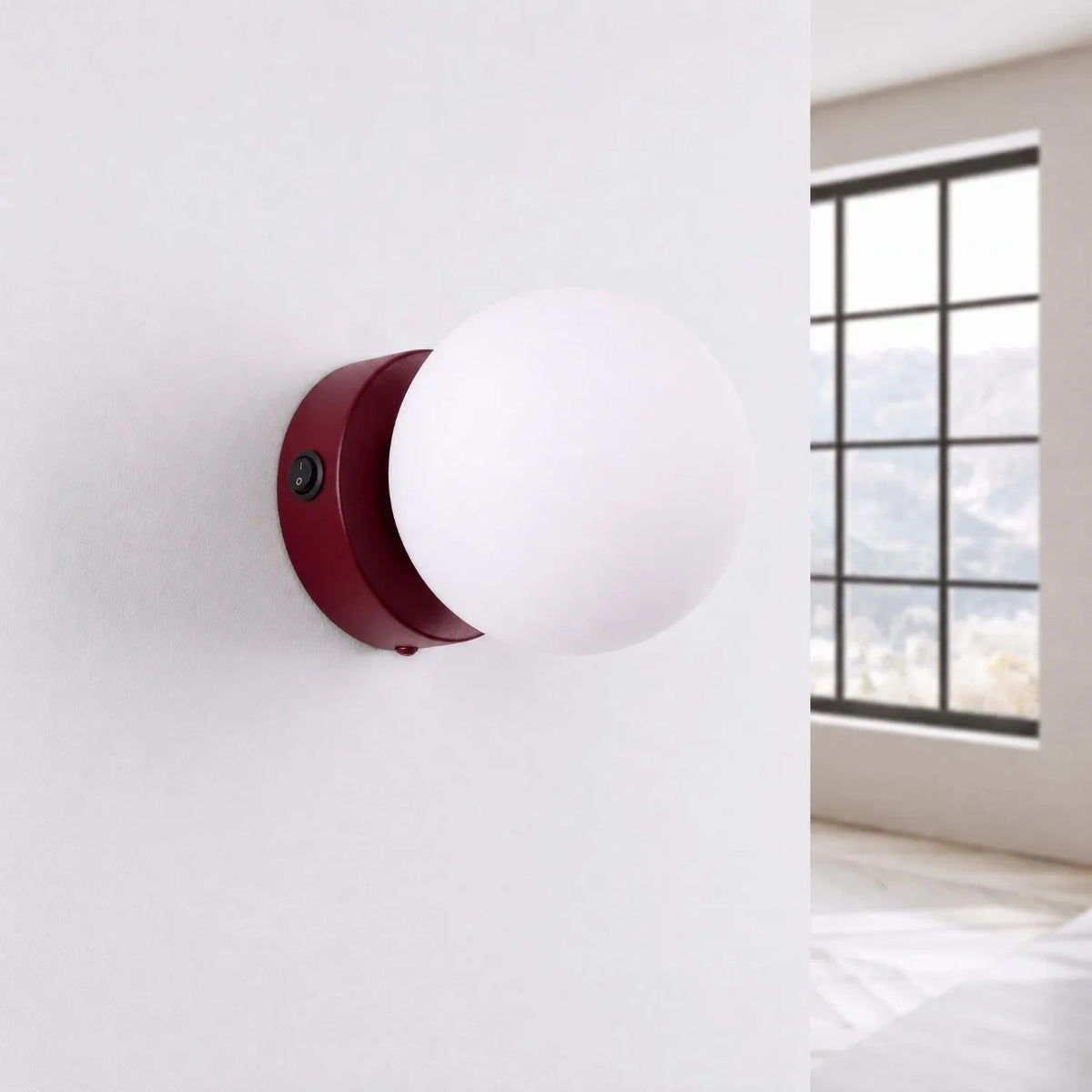 
Lampada da parete di design «Yoli» - Rosso bordeaux