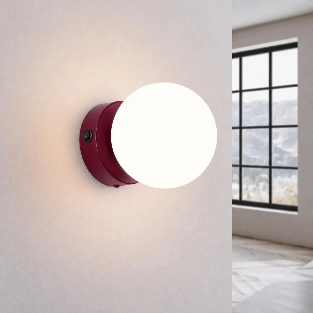 
Lampada da parete di design «Yoli» - Rosso bordeaux