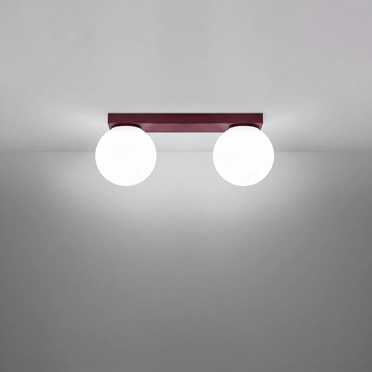 
Design Deckenlampe „Yoli“ 2-flammig - Burgundrot