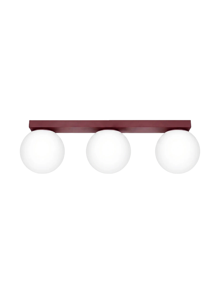 
Design Deckenlampe „Yoli“ 3-flammig - Burgundrot