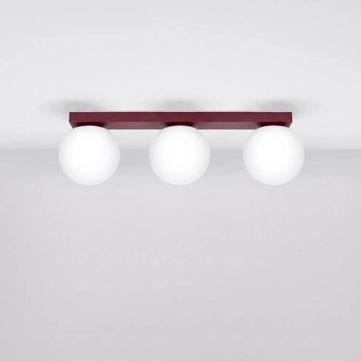 
Design Deckenlampe „Yoli“ 3-flammig - Burgundrot