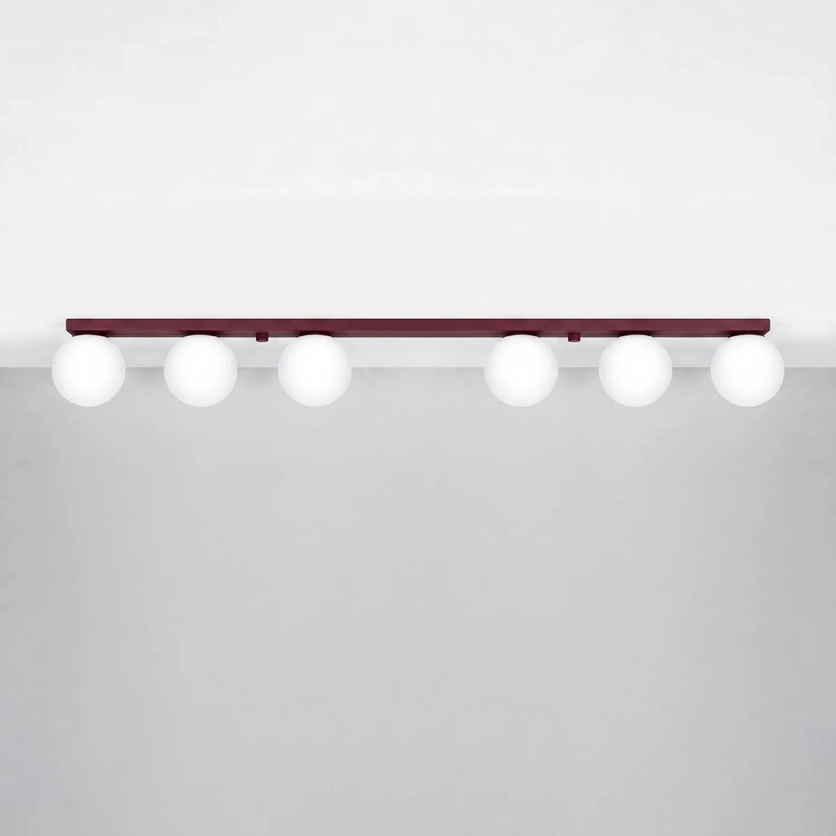 
Lampada da soffitto di design «Yoli» a 6 luci - Rosso bordeaux