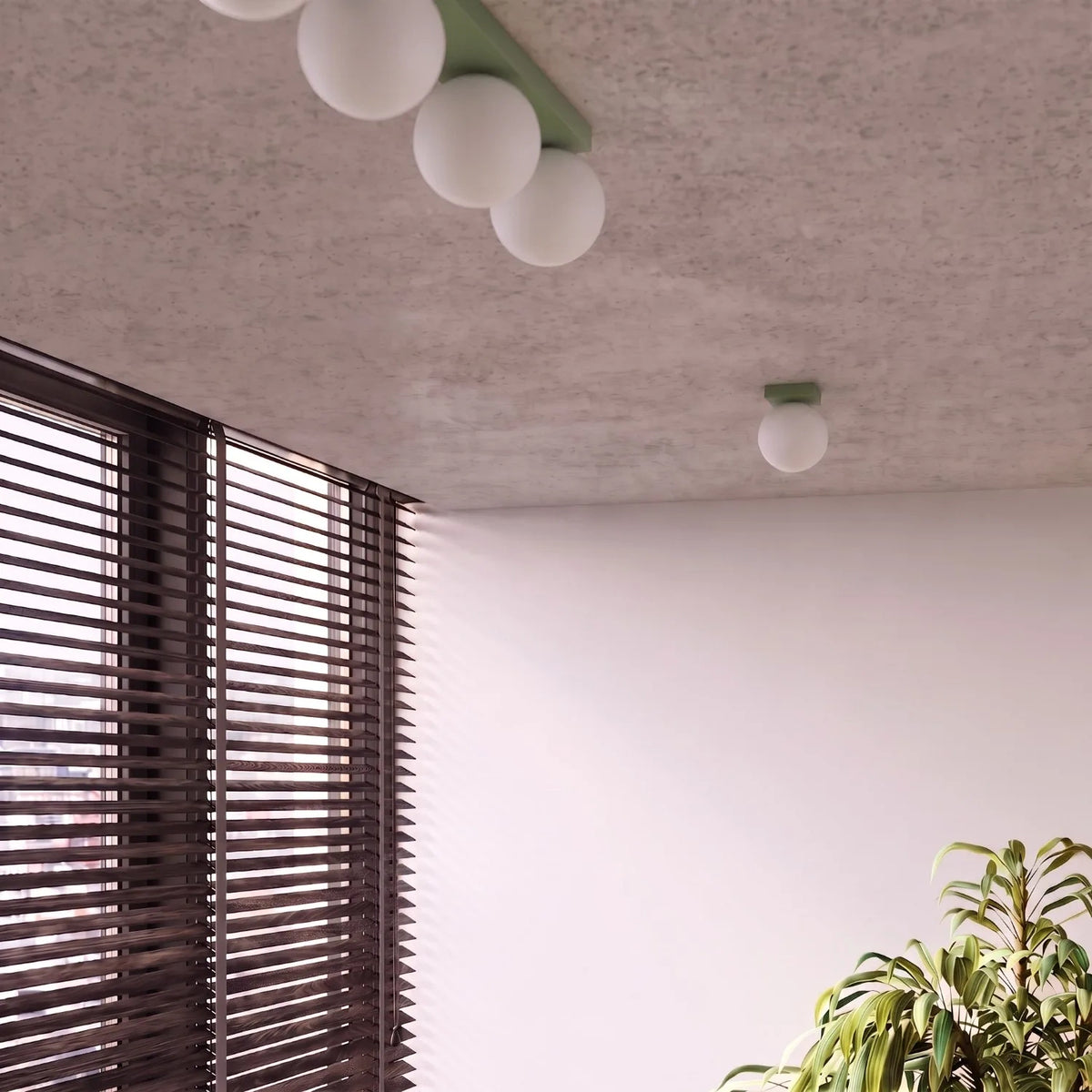 
Design Deckenlampe „Yoli“ 1-flammig - Olivgrün