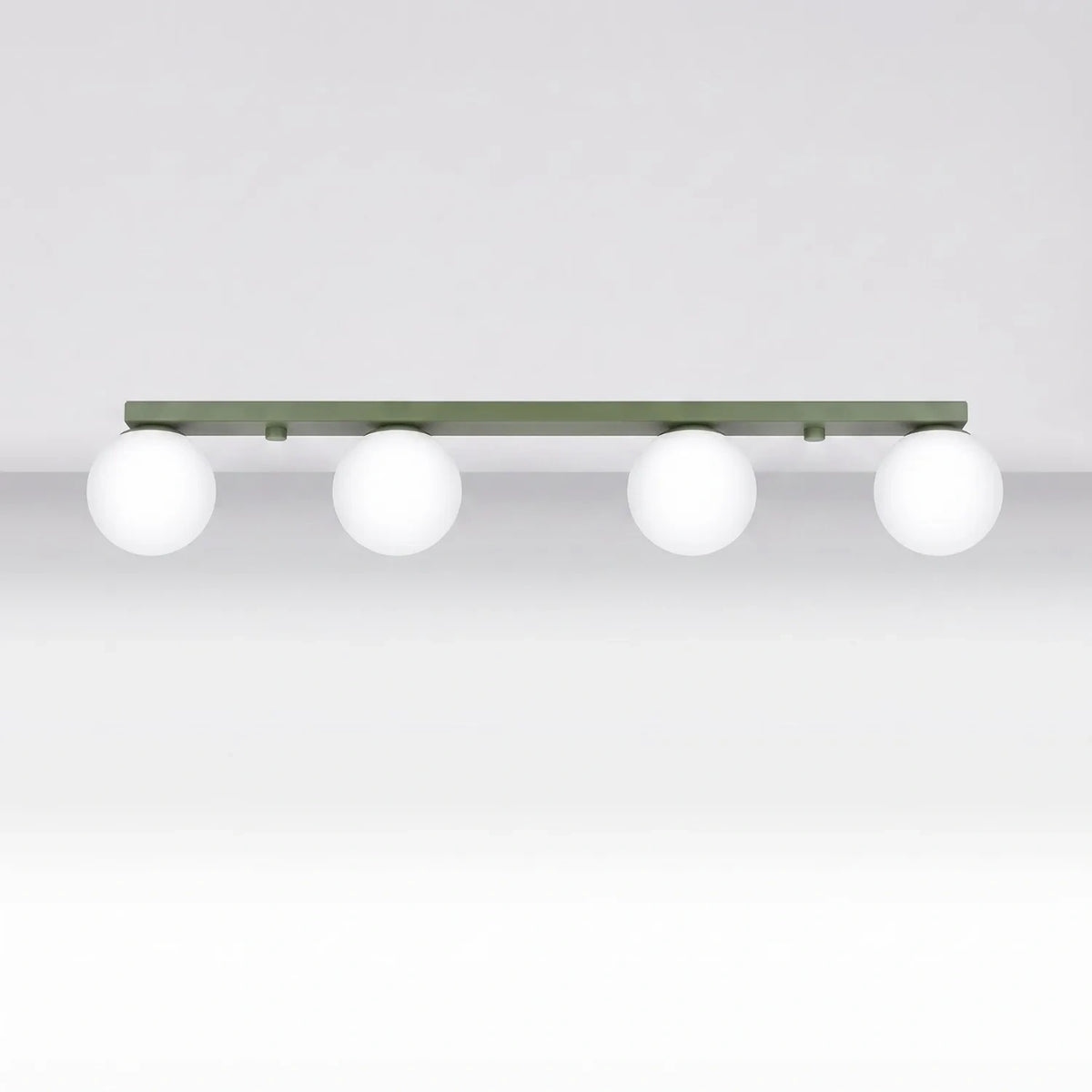 
Designer Ceiling Light "Yoli" 4-Bulb - Olive green