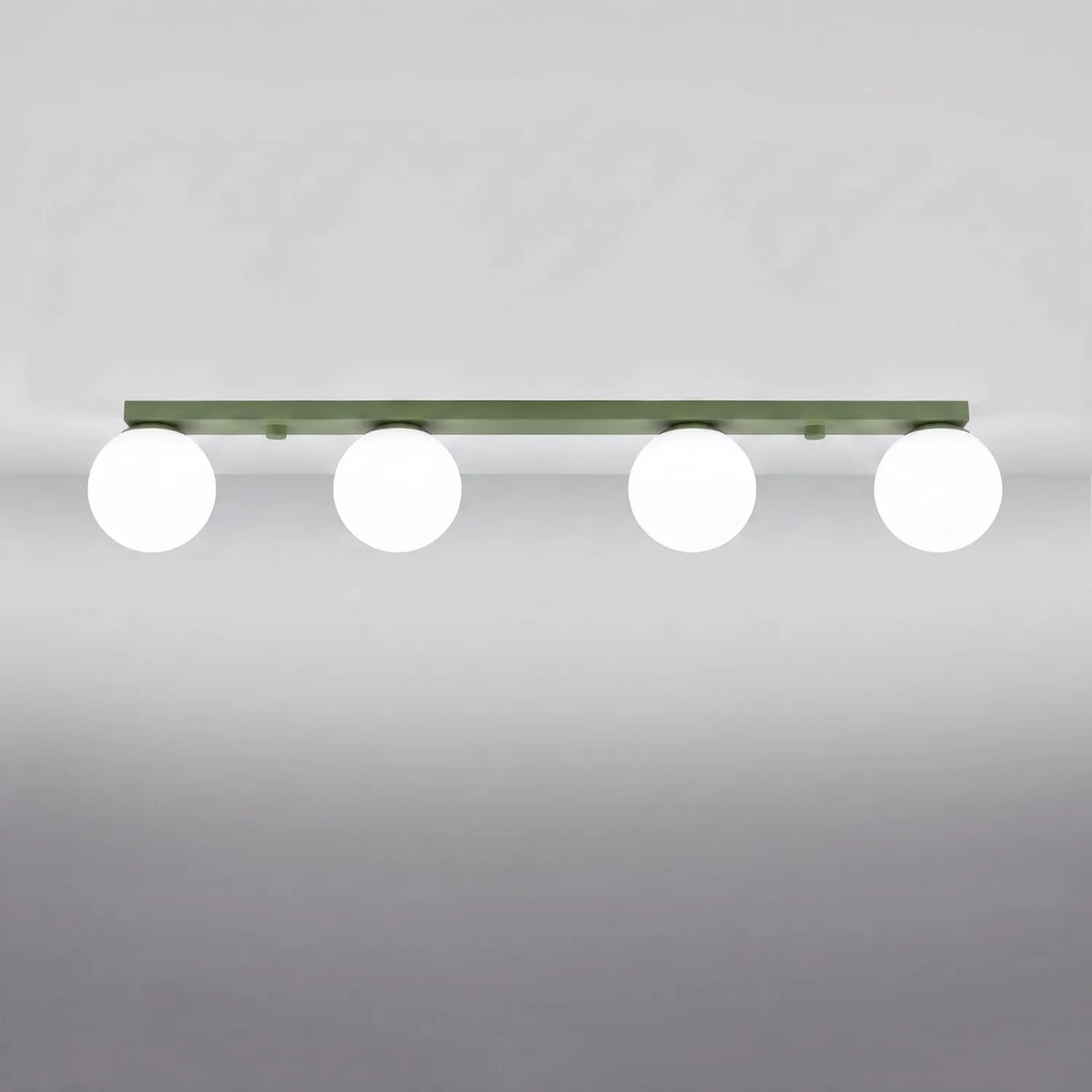 
Designer Ceiling Light "Yoli" 4-Bulb - Olive green