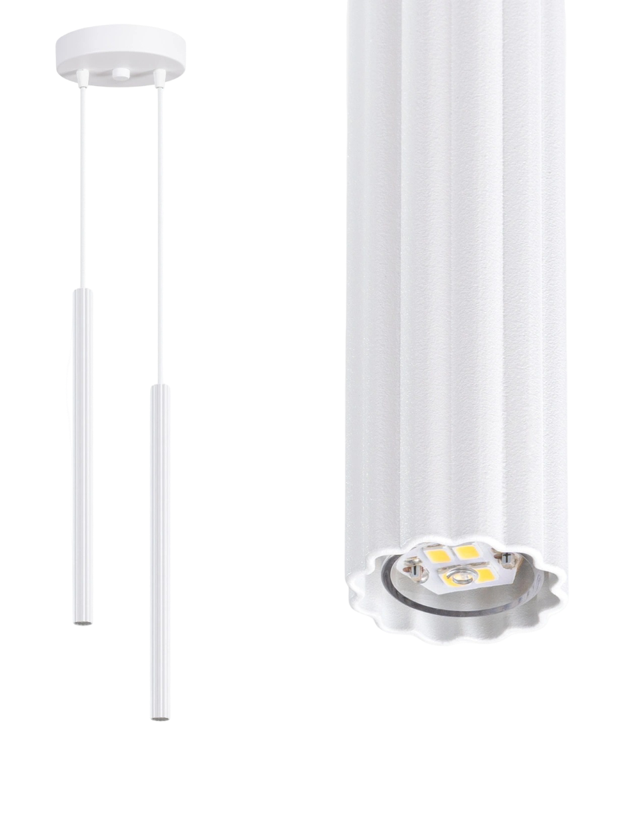 
Design Pendellampe „Arche“ - 2-flammig - Weiss