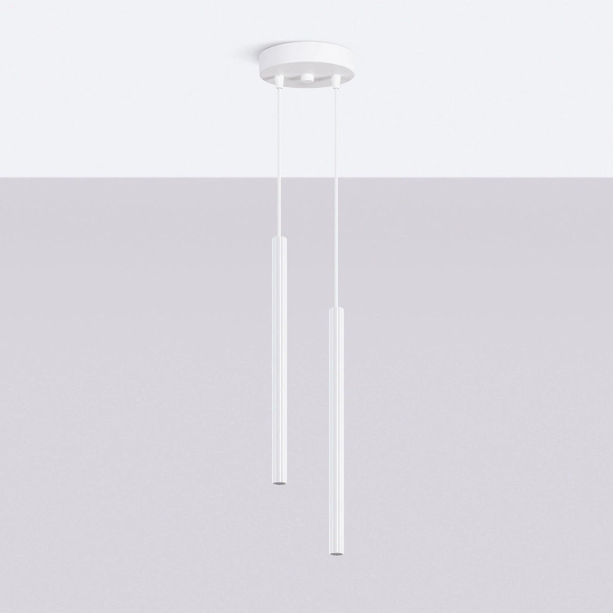 
Design Pendellampe „Arche“ - 2-flammig - Weiss