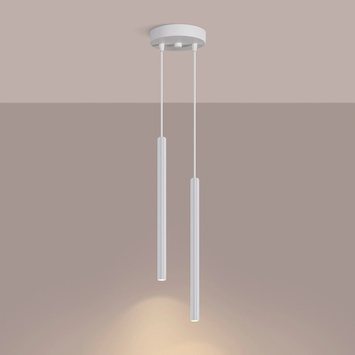 
Design Pendellampe „Arche“ - 2-flammig - Weiss