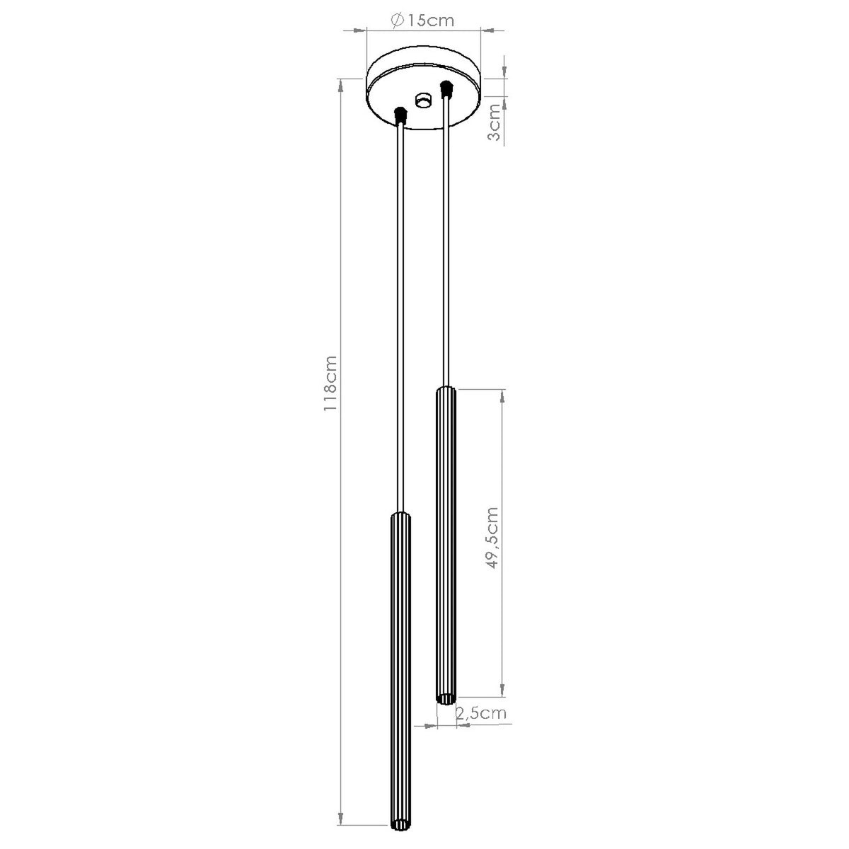 
Design Pendellampe „Arche“ - 2-flammig - Weiss