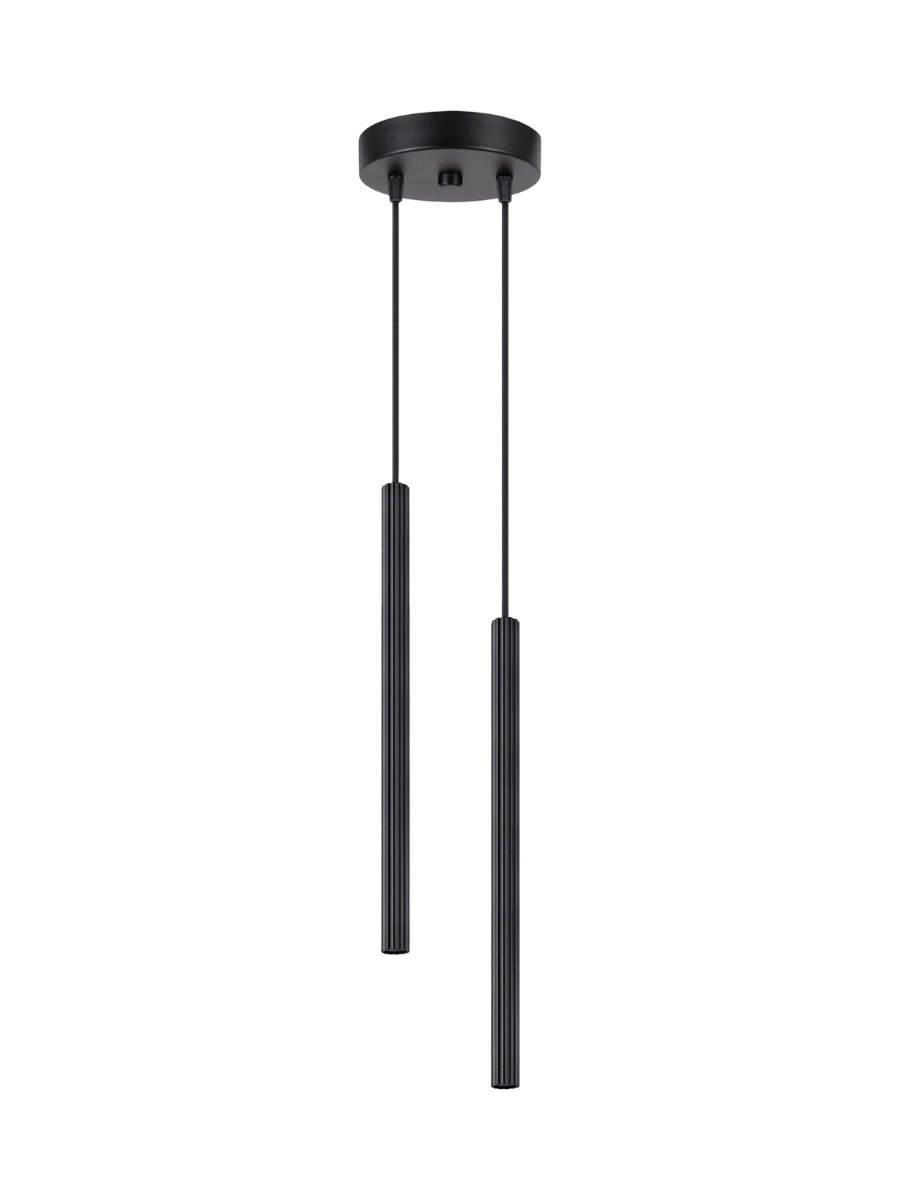 
Design Pendellampe „Arche“ - 2-flammig - Olivgrün