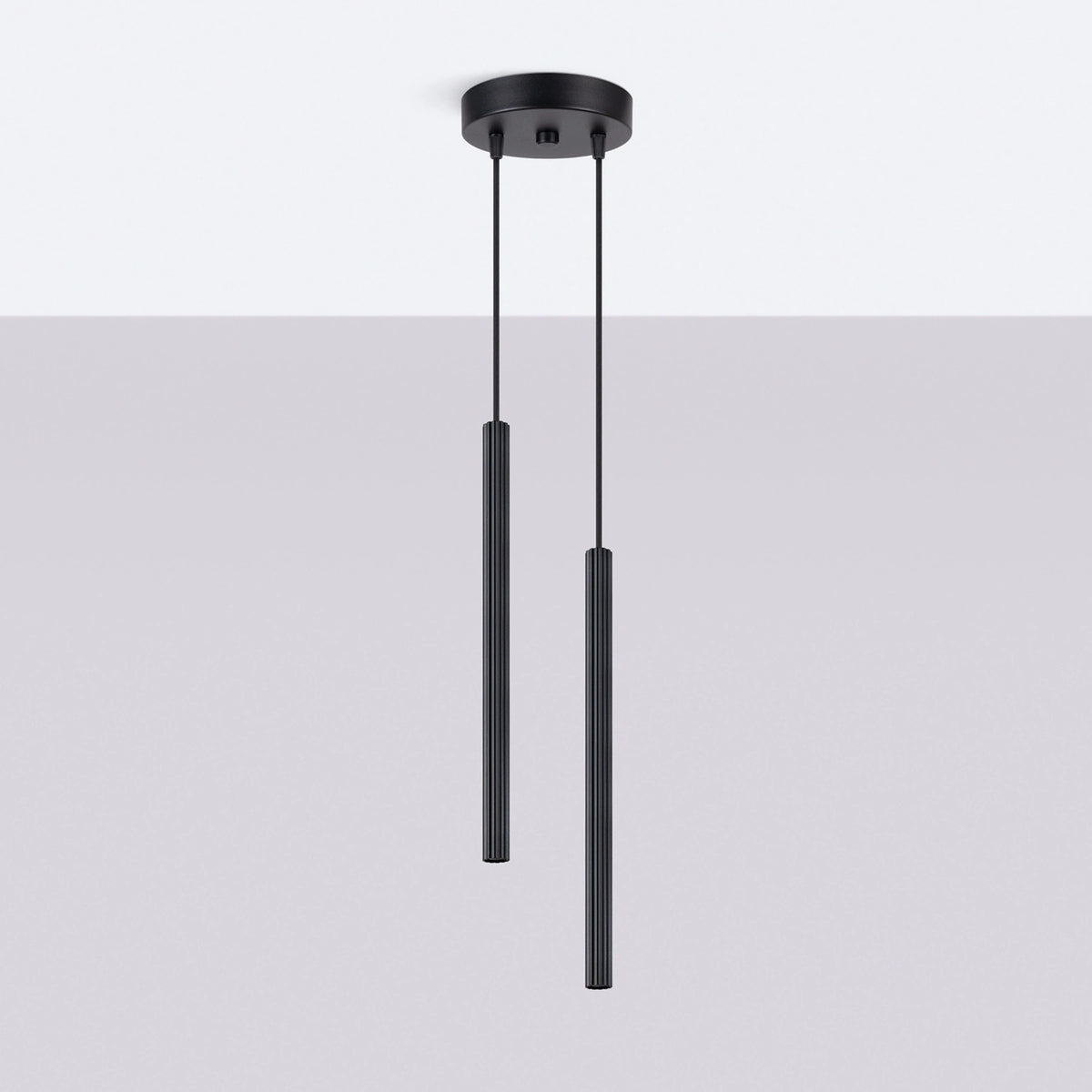 
Design Pendellampe „Arche“ - 2-flammig - Schwarz