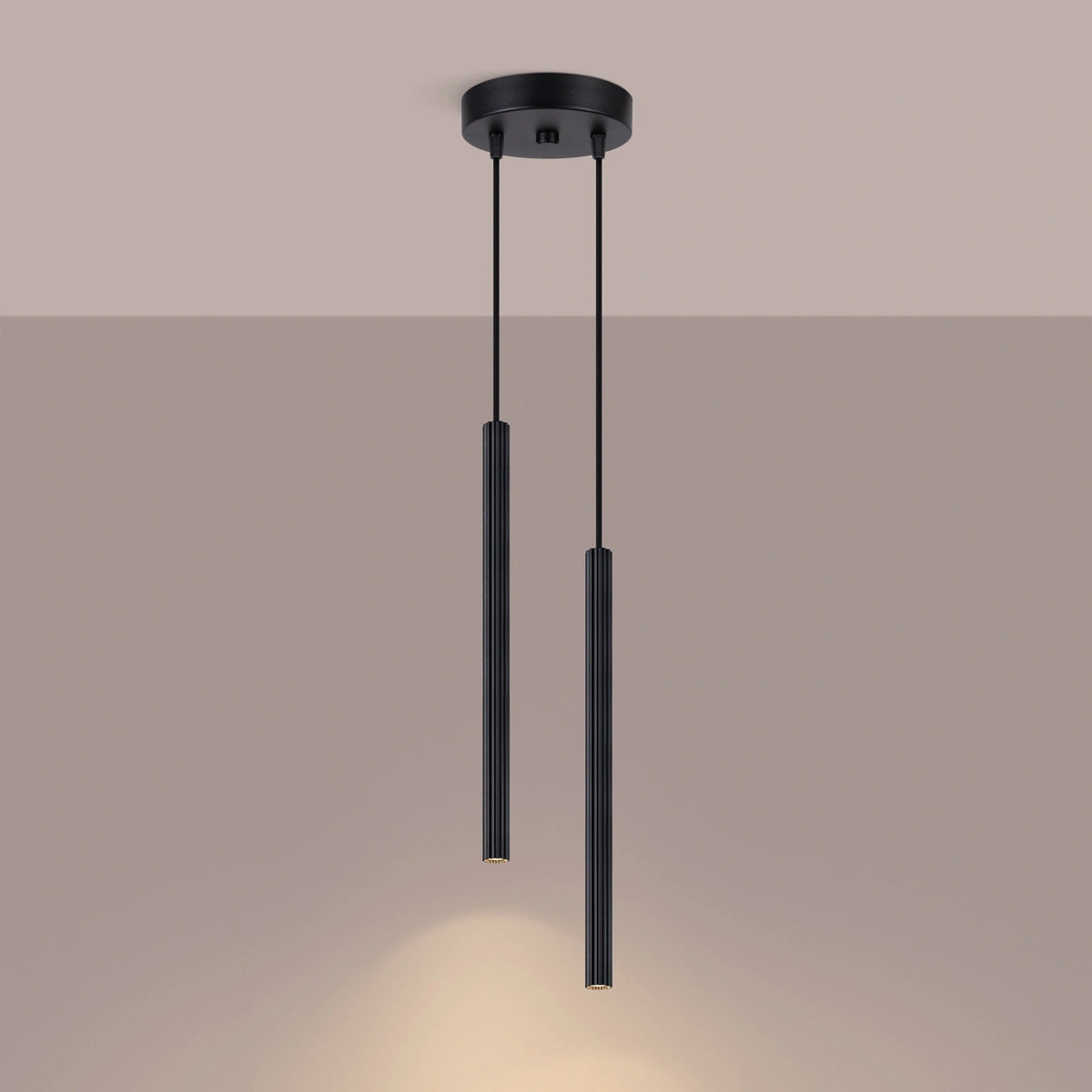 
Design Pendellampe „Arche“ - 2-flammig - Schwarz