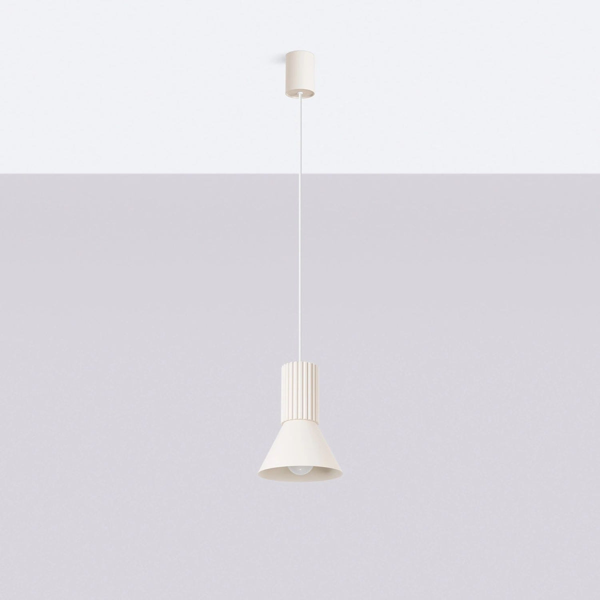 
Lampada a sospensione di design „Estria“ a 1 luce - Beige