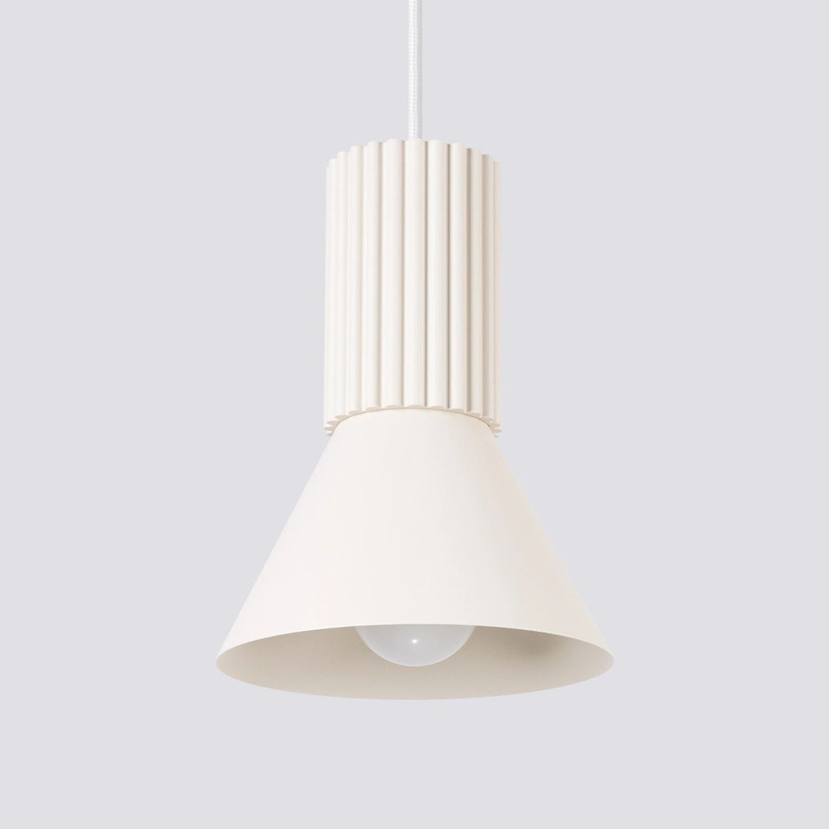 
Lampada a sospensione di design „Estria“ a 1 luce - Beige