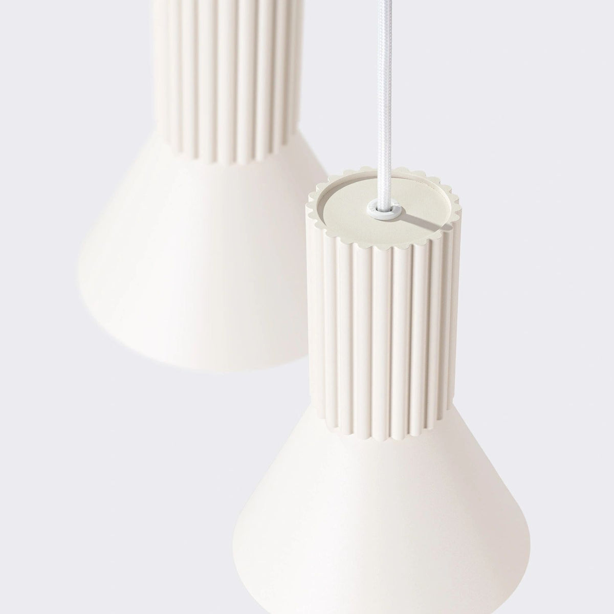 
Lampada a sospensione di design „Estria“ a 3 luci - Beige