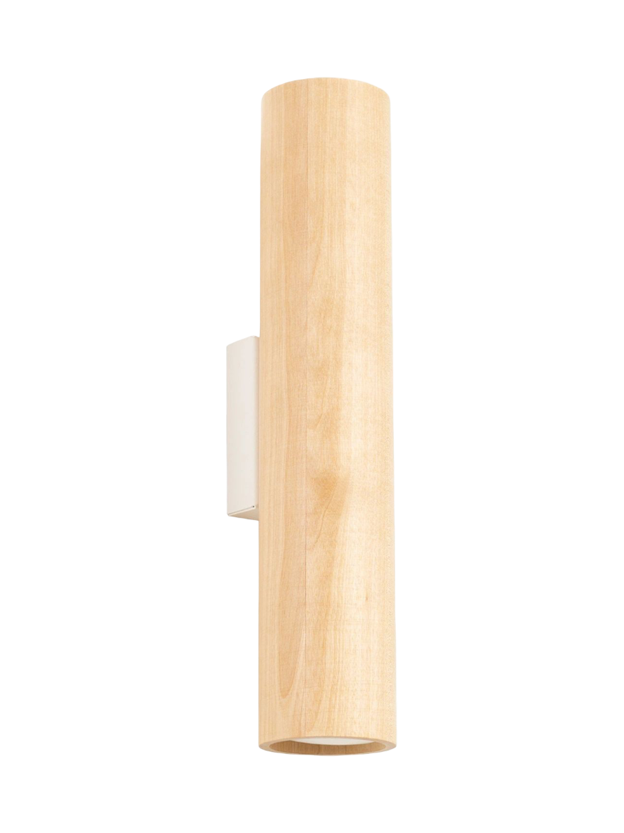
Design Wandlampe „Lino“ - Naturholz/Weiss