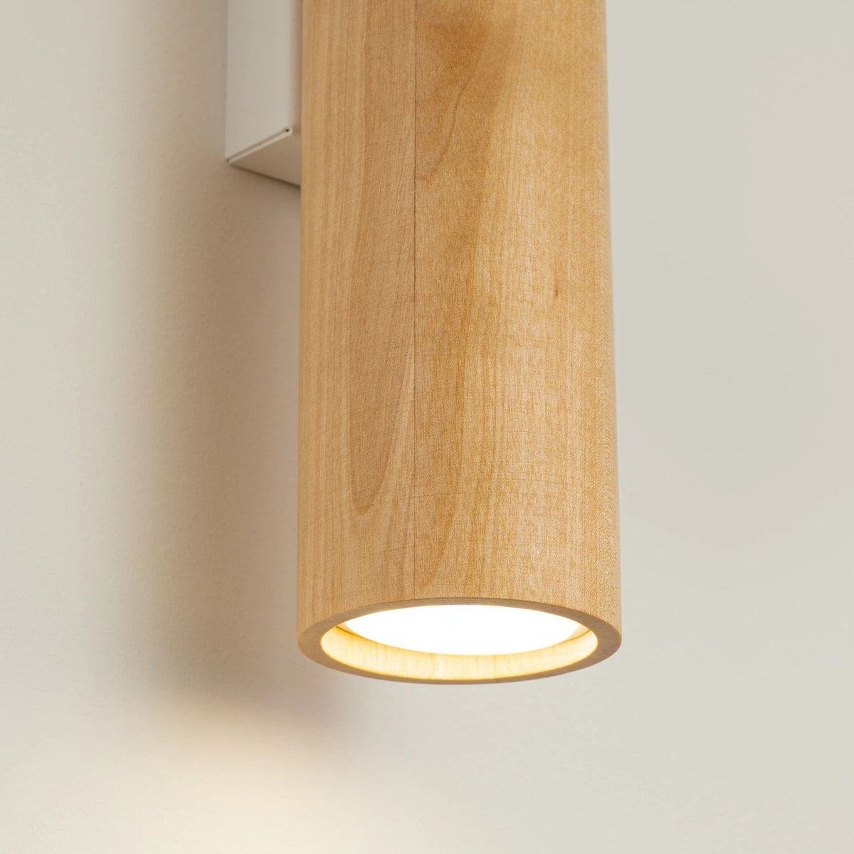 
Design Wandlampe „Lino“ - Naturholz/Weiss
