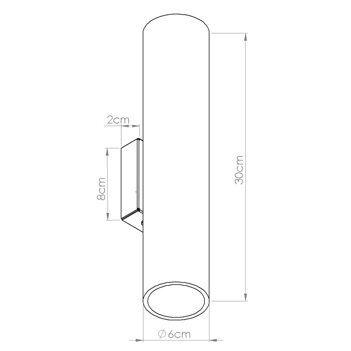
Design Wandlampe „Lino“ - Naturholz/Weiss
