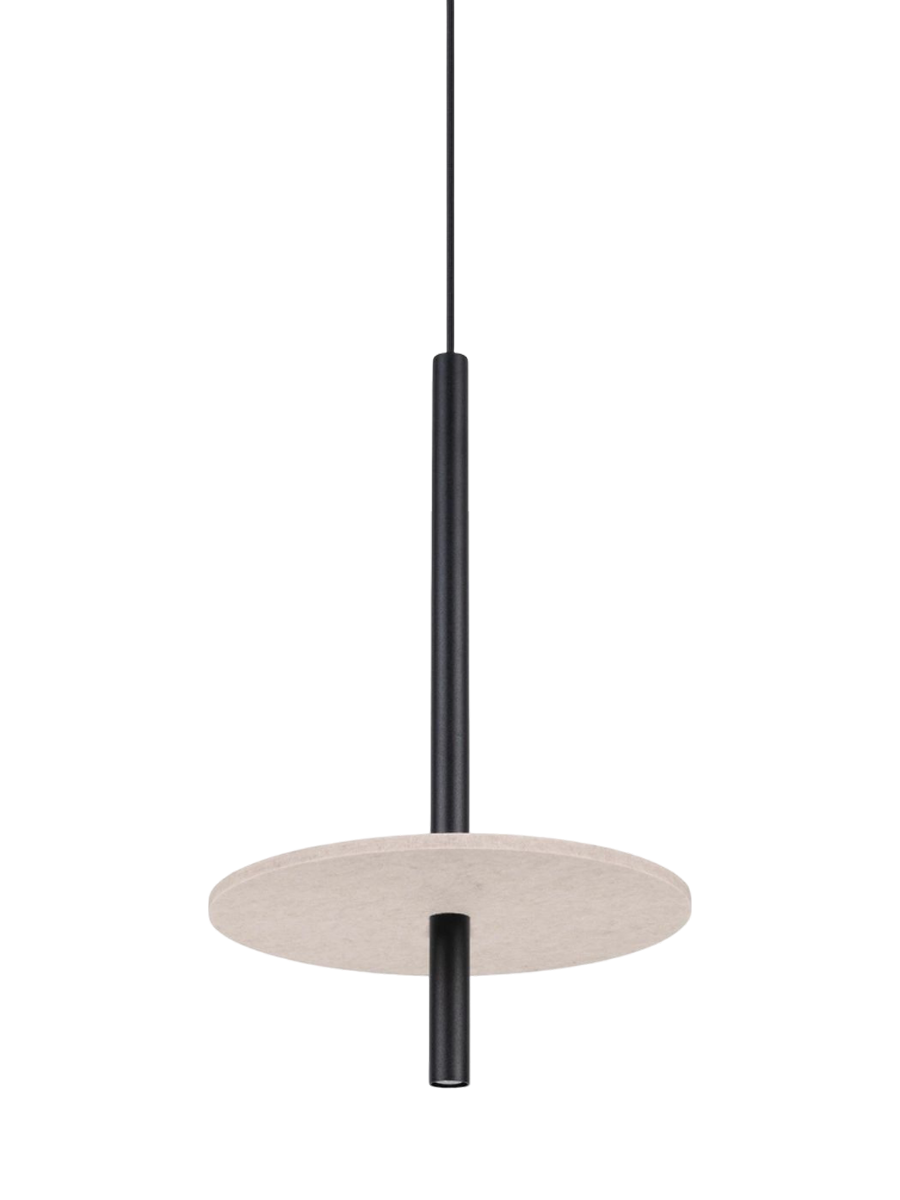 
Design Pendellampe „Feltro“ 1-flammig - Beige/Schwarz