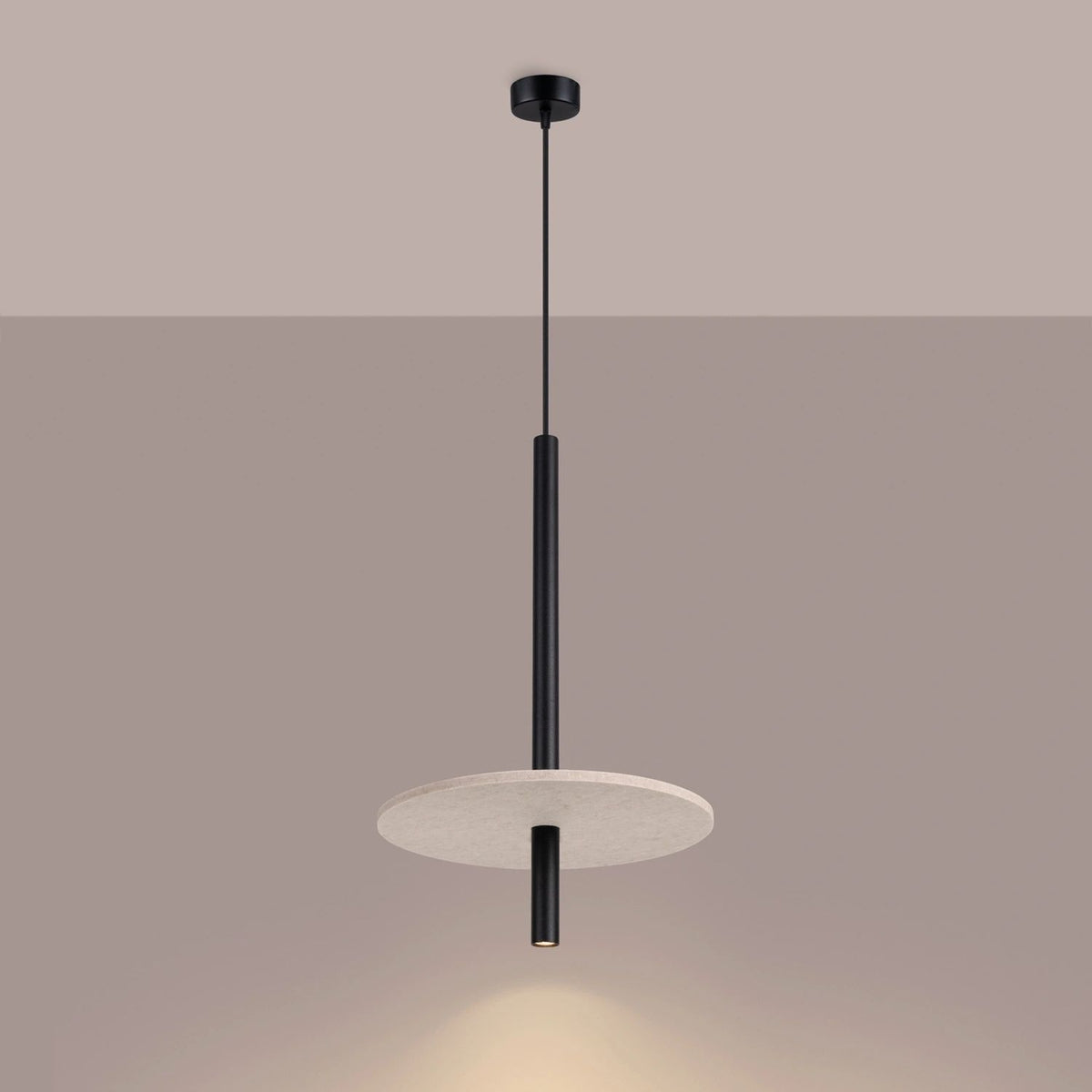 
Lampada a sospensione di design „Feltro“ a 1 luce - Beige/Nero