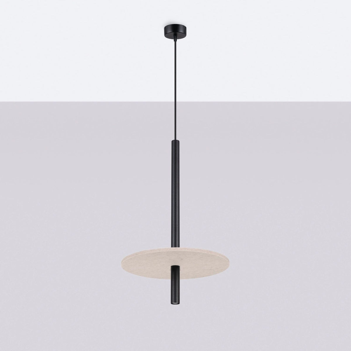 
Lampada a sospensione di design „Feltro“ a 1 luce - Beige/Nero