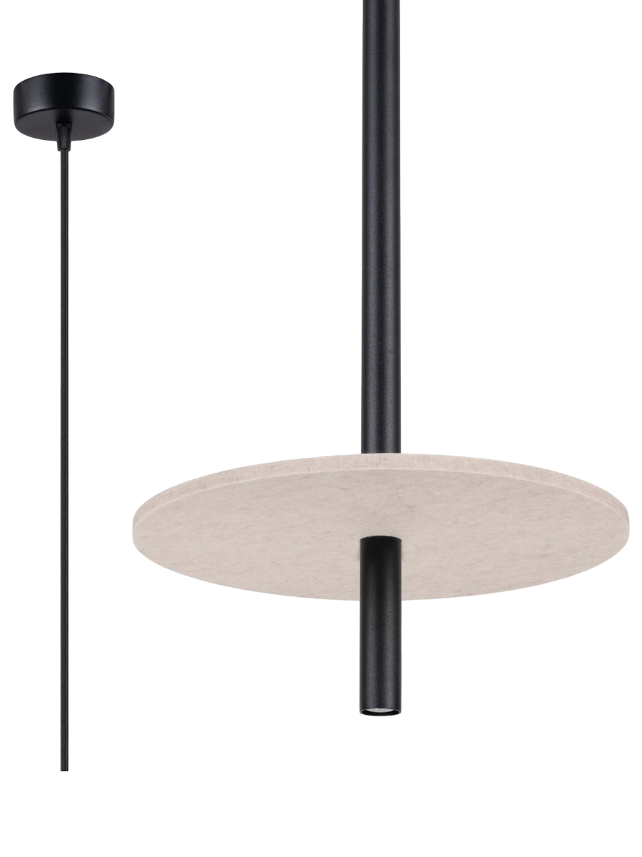 
Lampada a sospensione di design „Feltro“ a 1 luce - Beige/Nero
