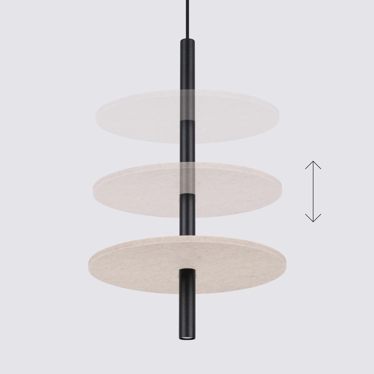 
Lampada a sospensione di design „Feltro“ a 1 luce - Beige/Nero