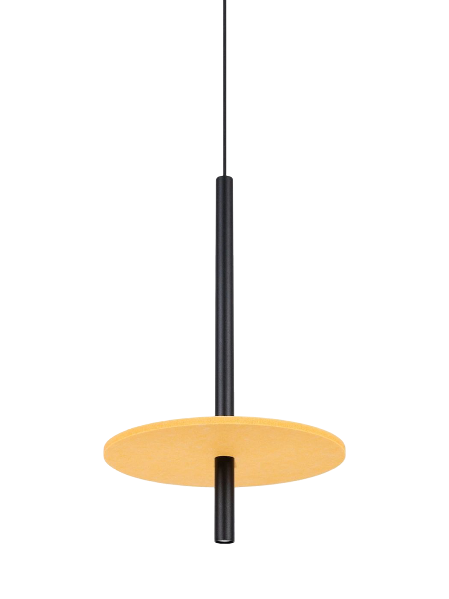
Design Pendellampe „Feltro“ 1-flammig - Gelb/Schwarz
