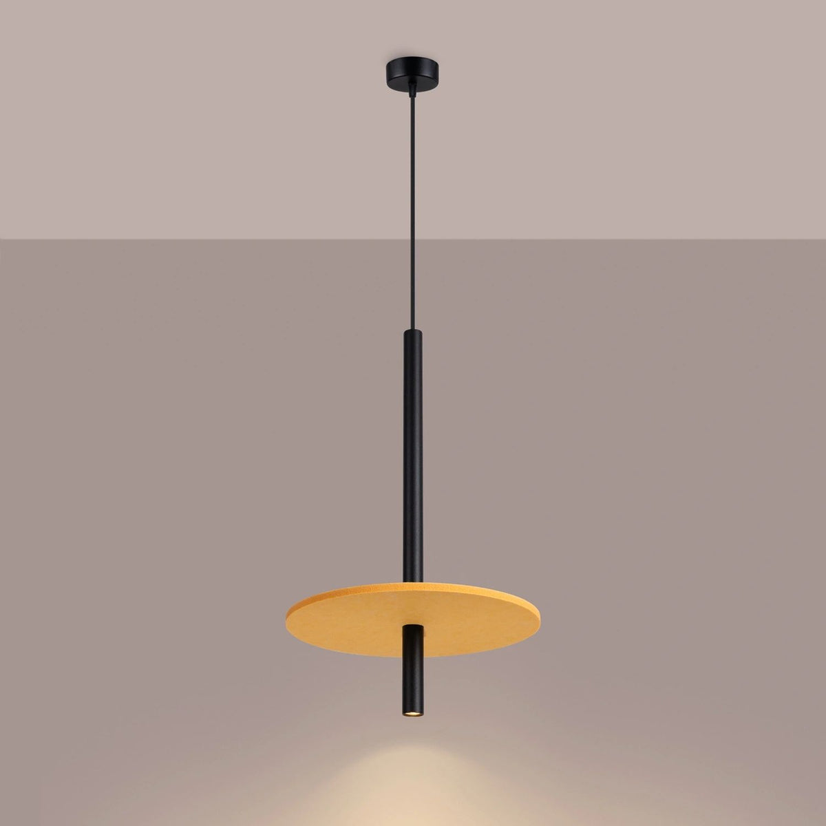 
Lampada a sospensione di design „Feltro“ a 1 luce - Giallo/Nero