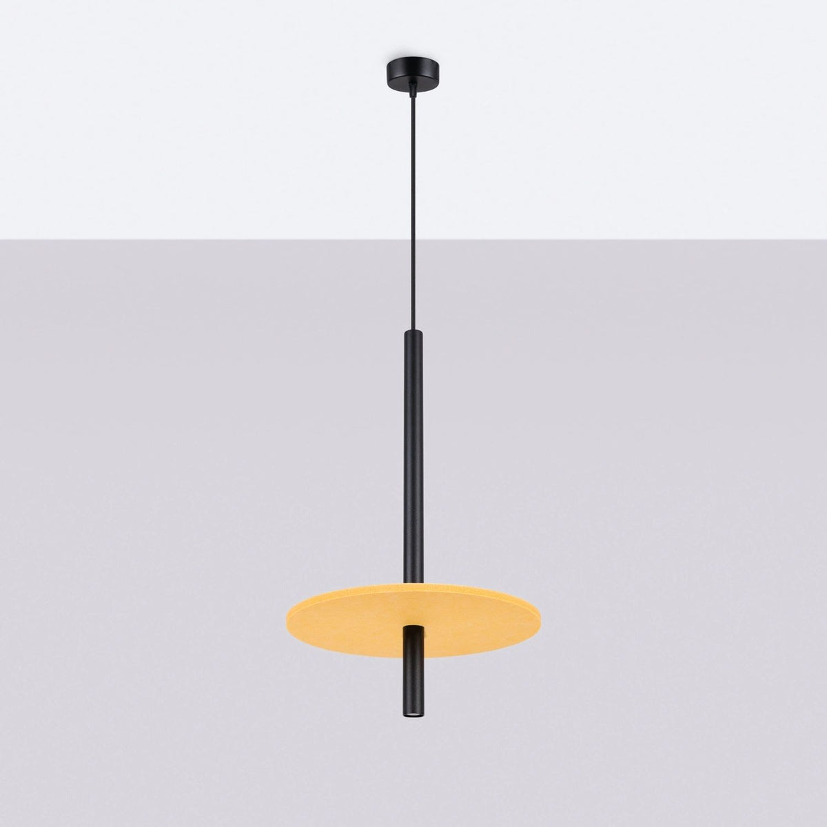 
Lampada a sospensione di design „Feltro“ a 1 luce - Giallo/Nero