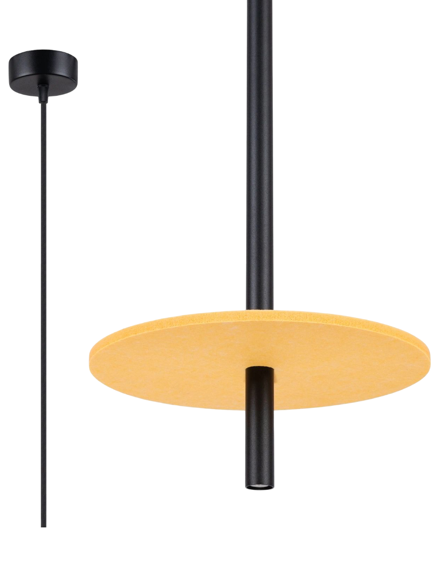 
Lampada a sospensione di design „Feltro“ a 1 luce - Giallo/Nero