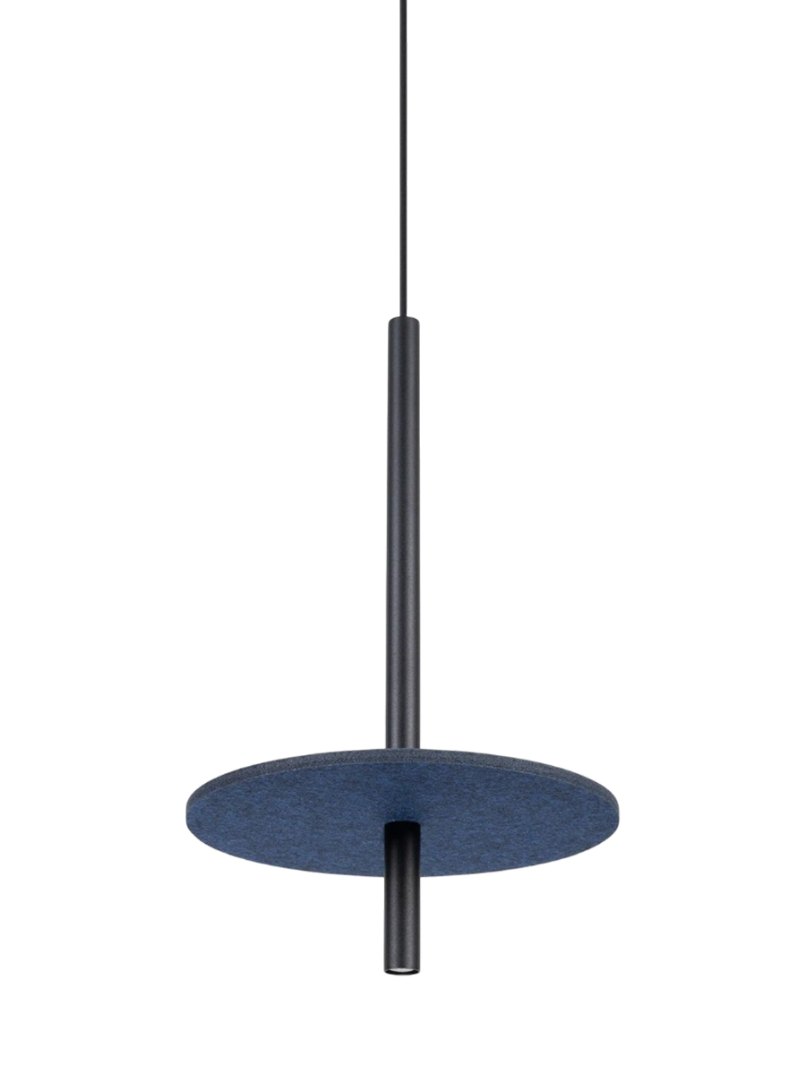 
Design Pendellampe „Feltro“ 1-flammig - Marineblau/Schwarz