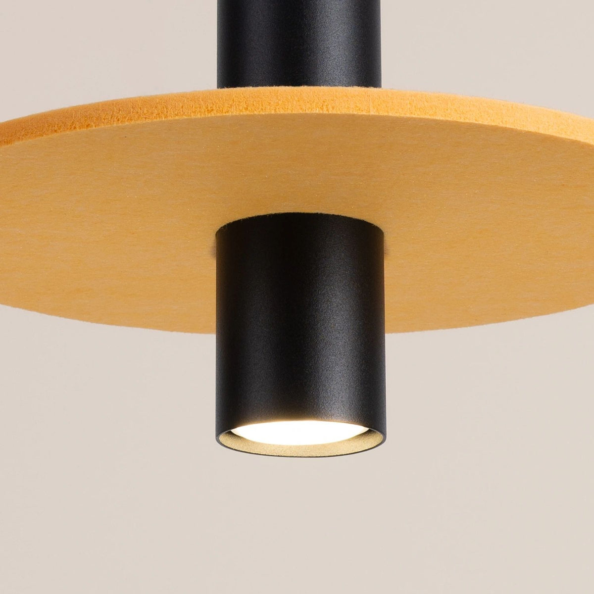 
Lampada a sospensione di design „Pelta“ a 1 luce - Giallo/Nero
