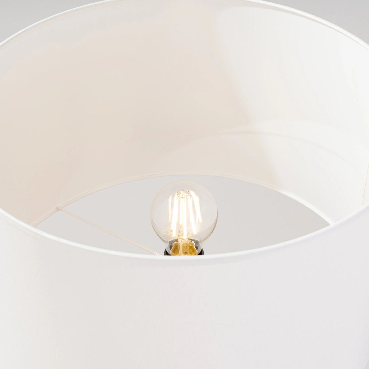 
Design Stehlampe "Natt" - Weiss/Naturfarbenes Holz